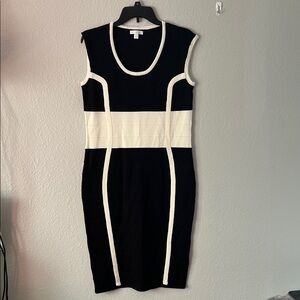 New York & Company Black Sleeveless Sheath Dress